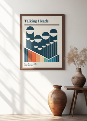 Talking Heads Retro Gig Poster Poster