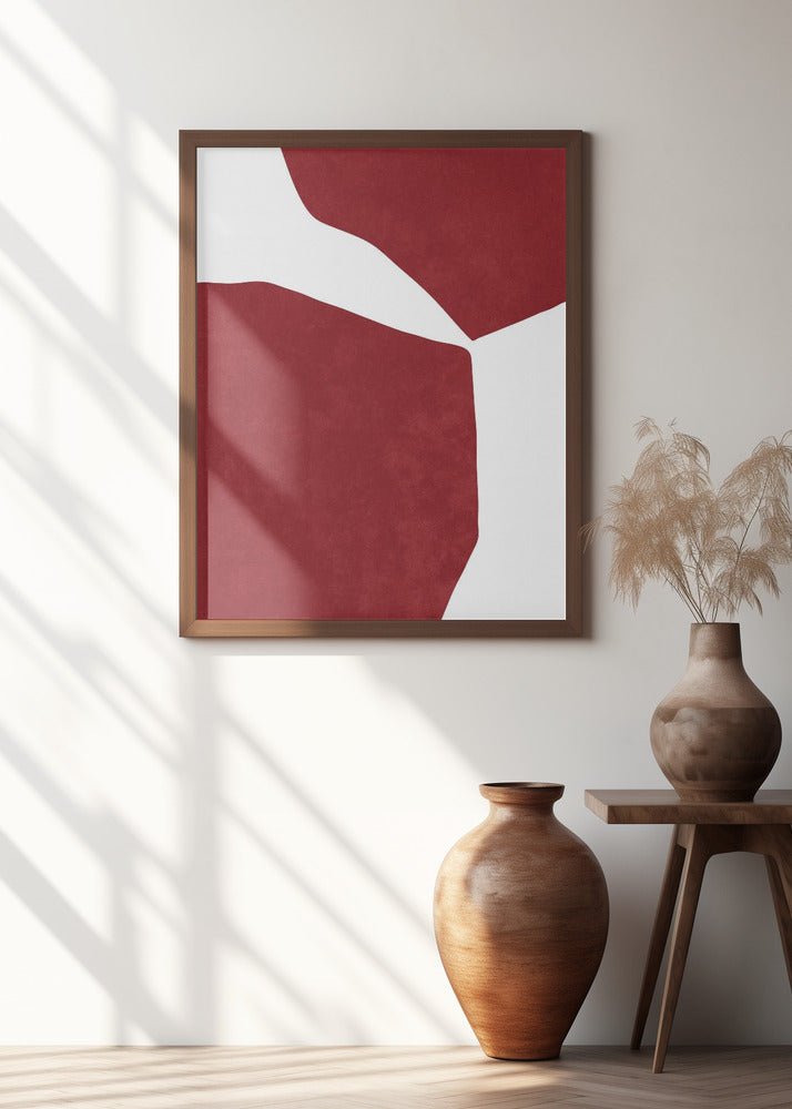 Abstract Red on white Poster