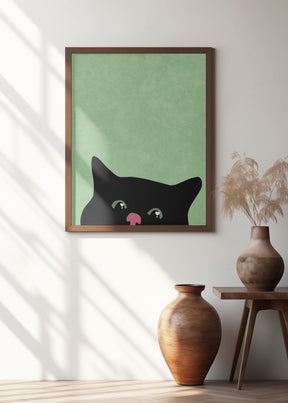 Curious cat Poster