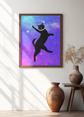 Happy Space Cat Poster