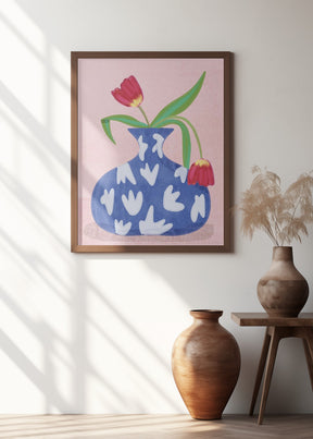 Tulpe in vase Poster