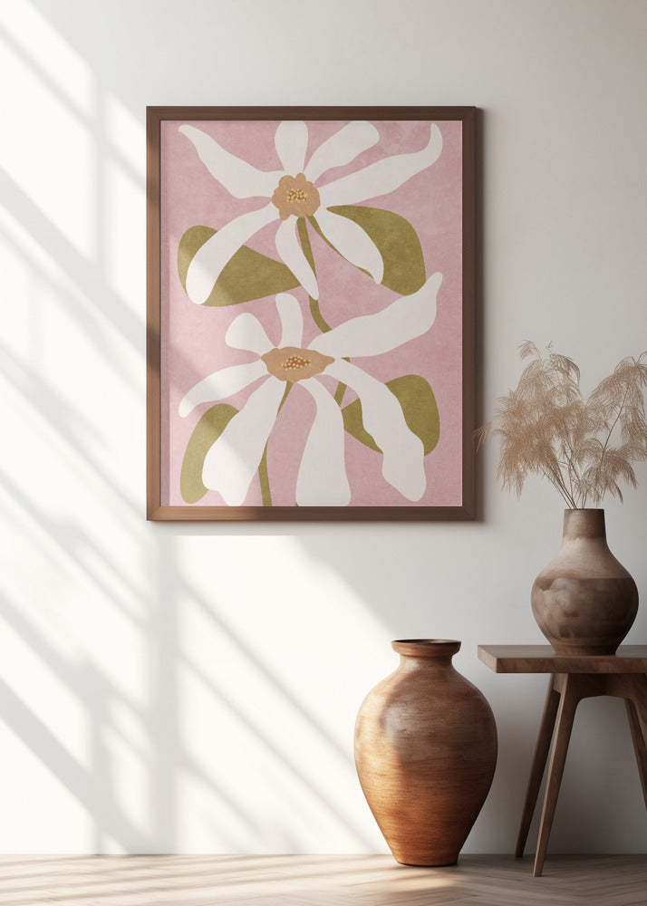 Abstract Flowers I Poster