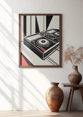 DJ Mixer - Bauhaus Style Poster