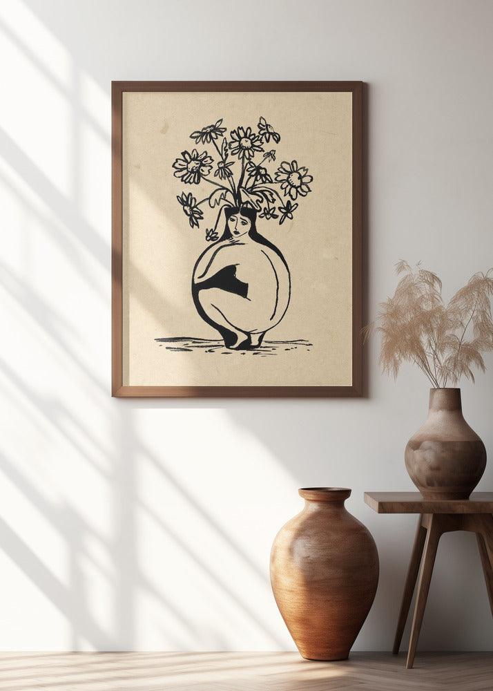 Woman in vase Poster