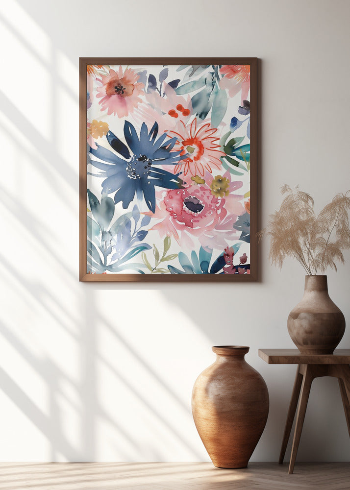 Watercolor Floral No. 1 Poster