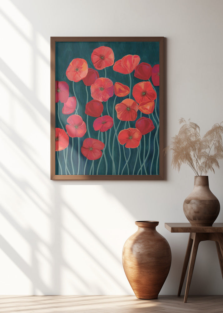 Red poppies Poster