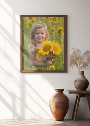 Sunflower girl Poster