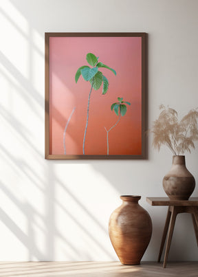 Green on Orange | Oaxaca Botanical vibes Poster