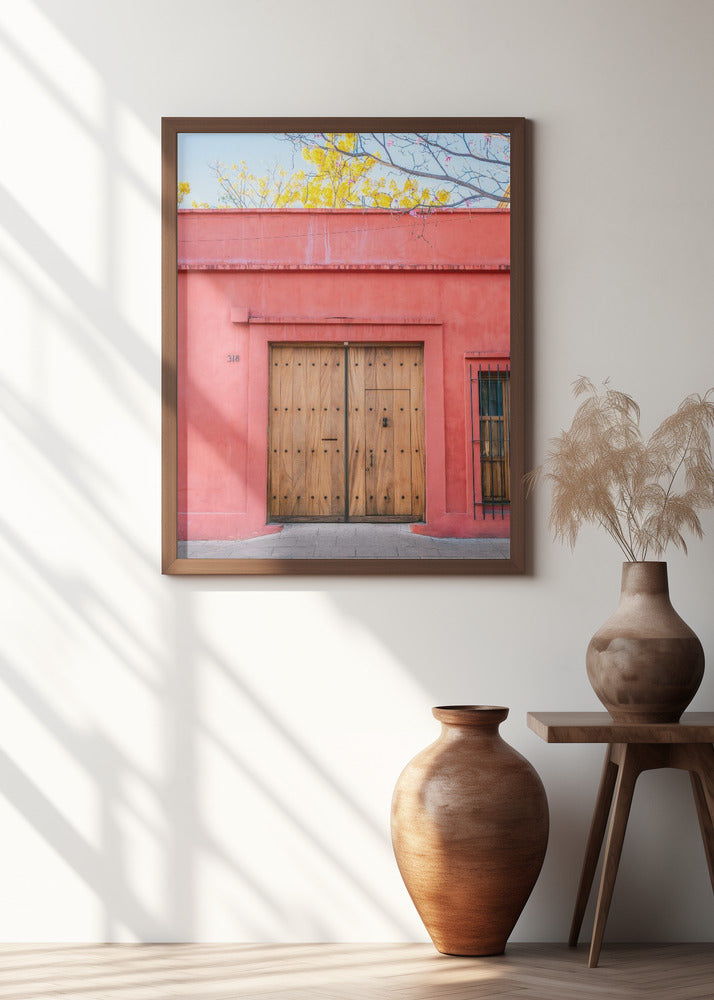 The Wooden Door | Botanical Oaxaca Mexico Poster