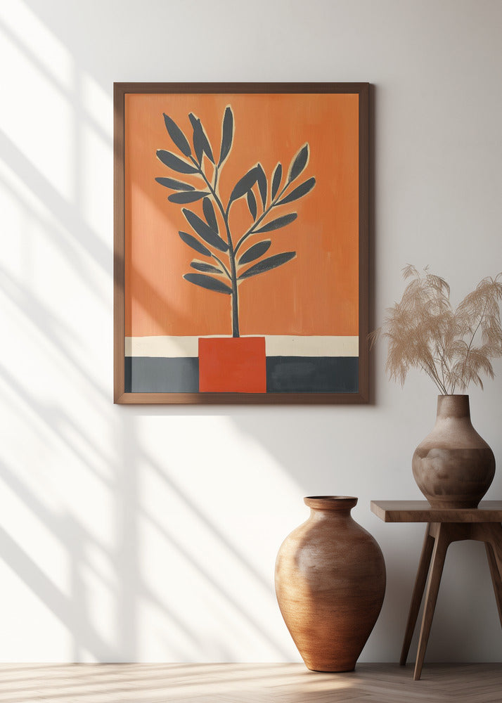 Orange Plant Poster