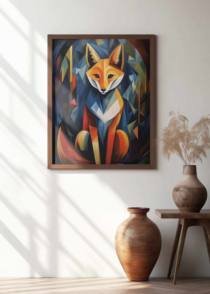 The Cubistic Fox Poster