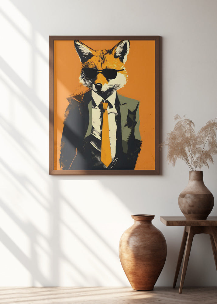 Fox In a Suit Poster