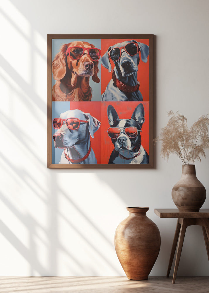 Dogs In Shades Poster