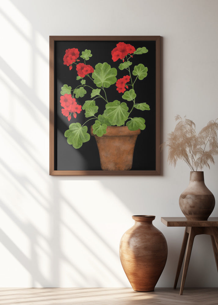 Red Geranium Poster