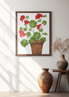 Red Geranium Poster