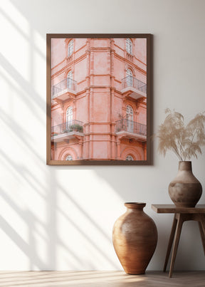 Pastel Pink Umbria | Italy travel photography Poster