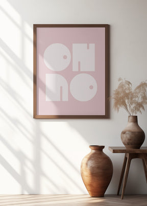 Oh No Pink Whiteratio 3x4 Print By Bohonewart Poster