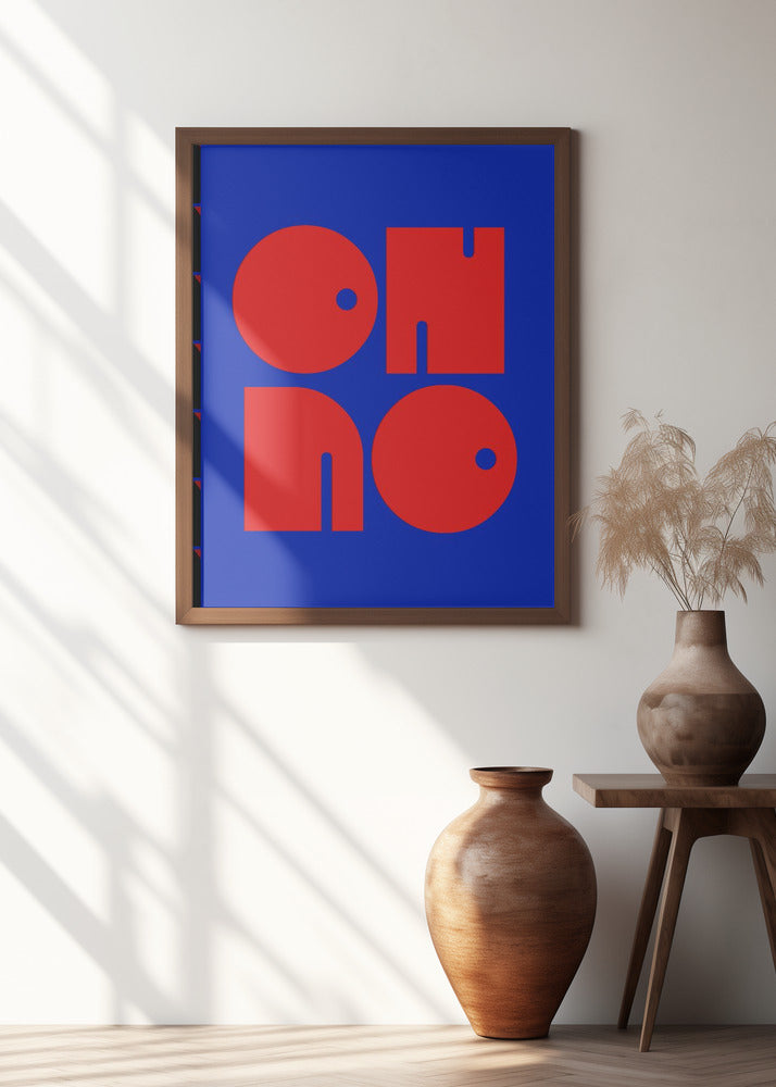 Oh No Dark Blue Recovered.psdratio 3x4 Print By Bohonewart Poster