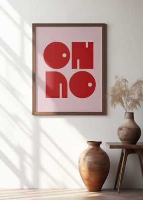 Oh No Pink Red.psdratio 3x4 Print By Bohonewart Poster