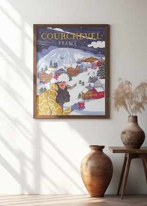 Travel Poster woman in France, Courchevel Poster