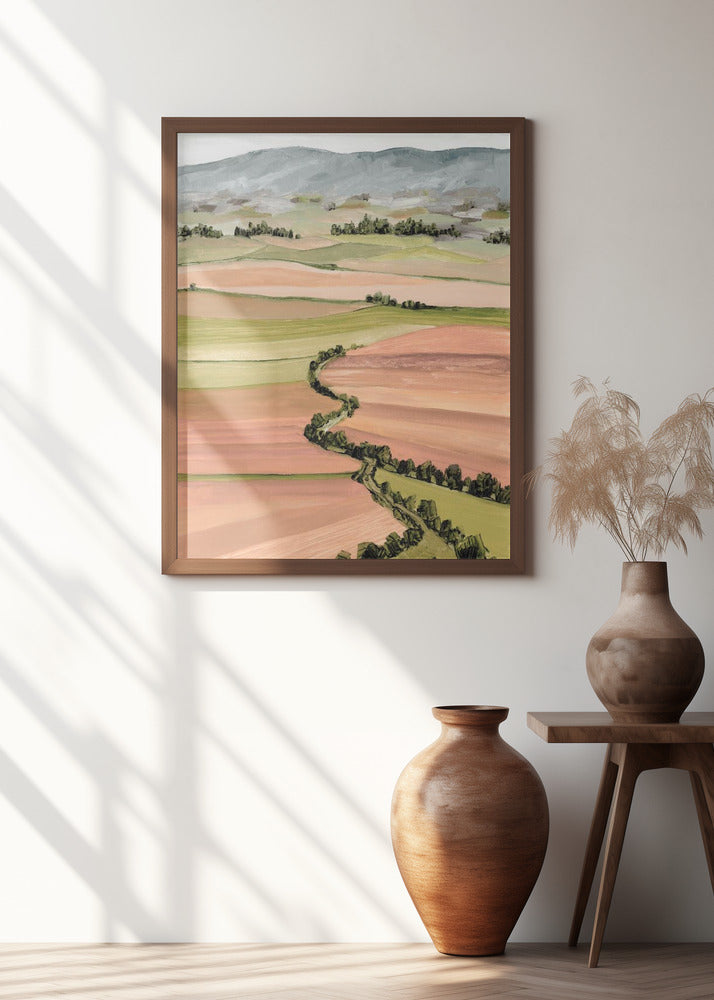 Queniva patchwork landscape Poster