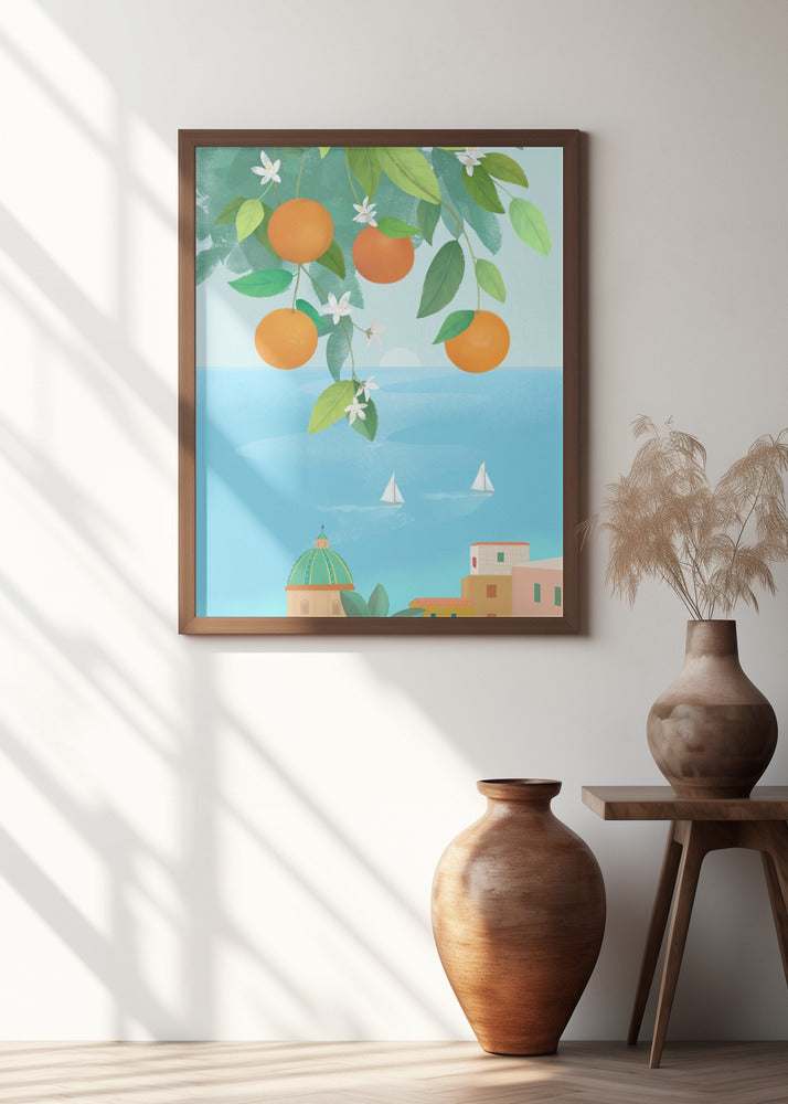 Amalfi Oranges Poster