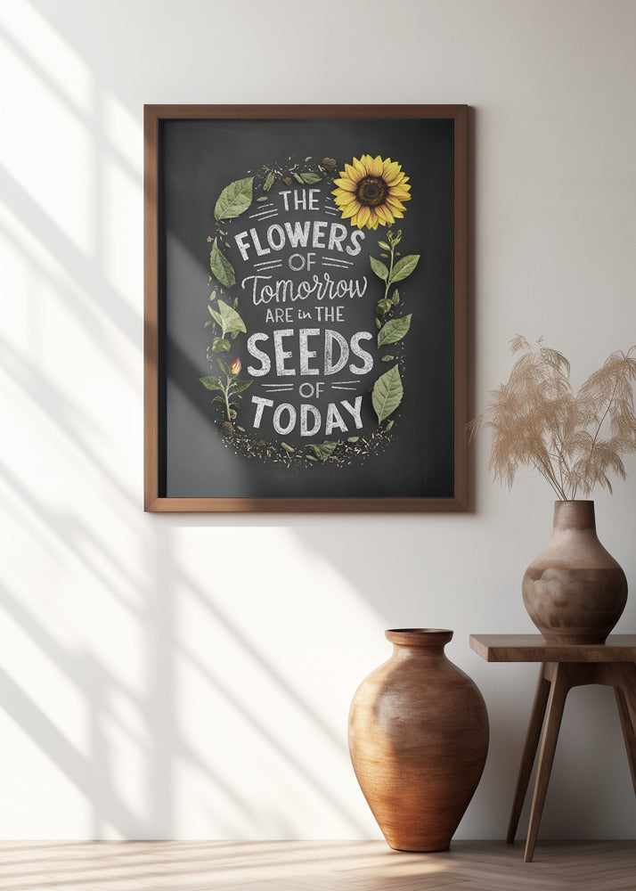 The Flowers Of Tomorrow Are In The Seeds Of Today Poster