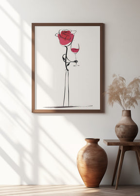 Wine Rose Poster