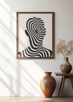 Striped Man Poster