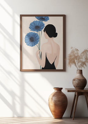 Blue Blooms In Silence Poster