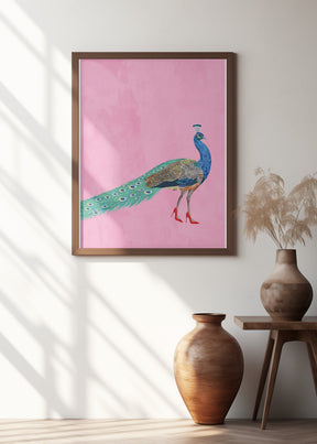 Peacock wearing heels Poster