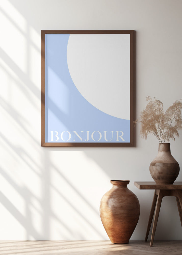 Bonjourblueandwhite Ratio2x3 Poster