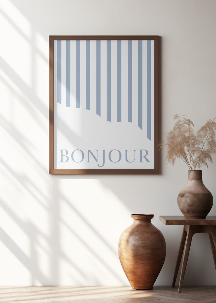 Bonjourbluestripes Ratio2x3 Poster