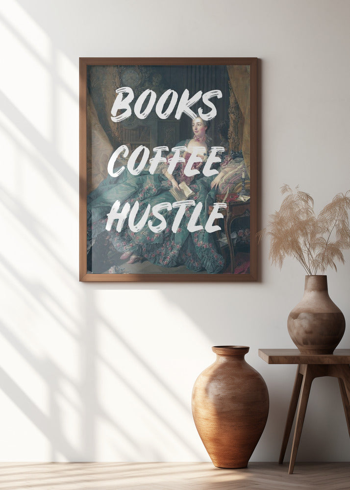 Bookscoffeewhite Ratioiso Poster