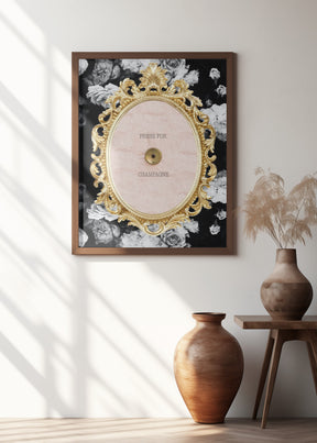 Champagnedarkfloral Ratio2x3 Poster