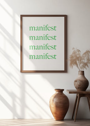 Manifestgreenbeige Ratio2x3 Poster