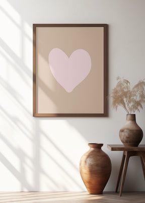 Brownpinkloveheart Ratioiso Poster