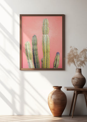 Pretty Pink Cactus Marrakech Poster