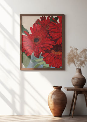 Red Gerbera Daisy Detail 3 Poster