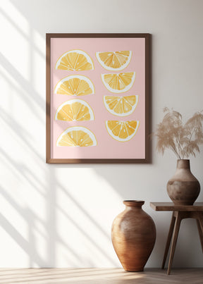 Sliced Lemons Poster