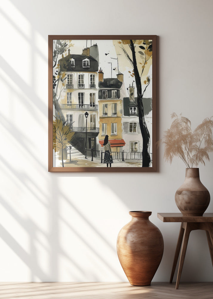 Paris  Watercolor Digital Painting (2) Poster