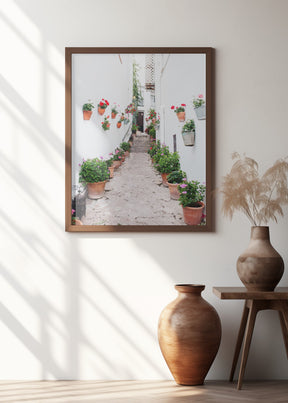 White Floral Street Poster