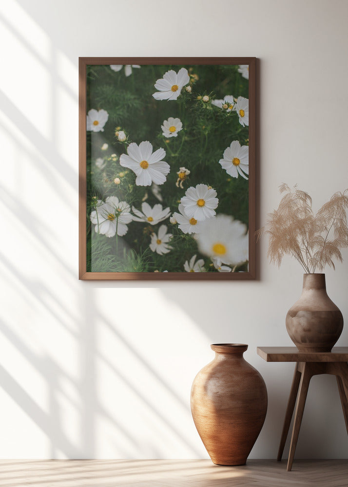 White Flowers Poster