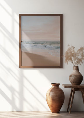 Pink Sunset Beach Poster