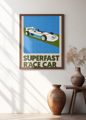 Superfast Race Car Poster