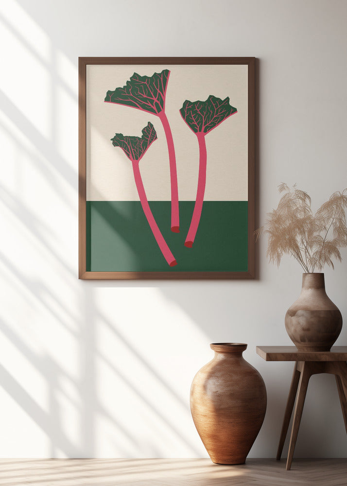 Swedish Garden Rhabarber Poster