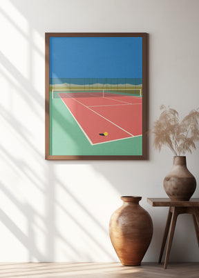 Tennis Court In the Desert Poster