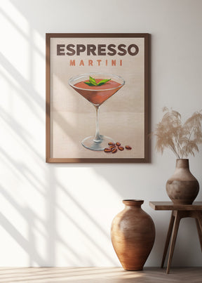 Espresso Martini Cocktail Bar Decor Poster