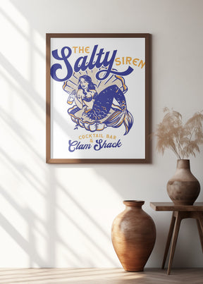 Salty Siren Cocktail Bar &amp; Clam Shack Mermaid Poster