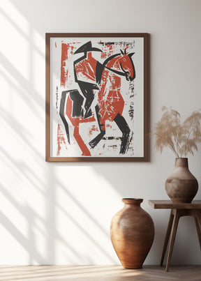 Abstract Horse Rider Poster